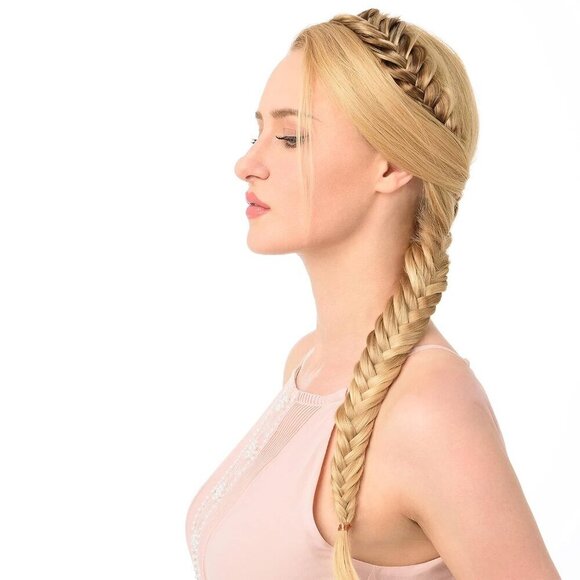 Synthetic Hair Braided Headband Women Girl Beauty Accessory Chocolate Toast